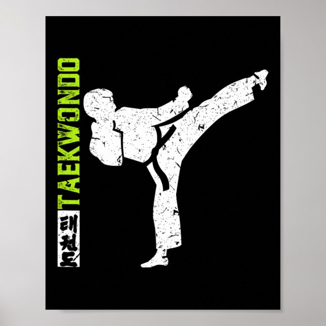 Póster Vintage Taekwondo The Kick (Frente)