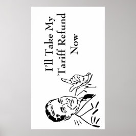 Póster Vintage Tariff Refund Check