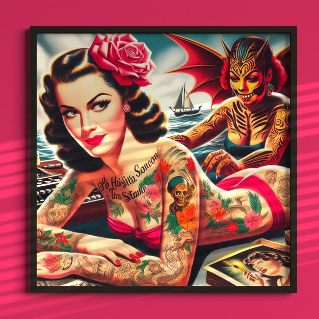 Póster Vintage Tattooed Pin-up (Subido por el creador)