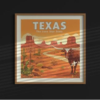 Póster Vintage Texas