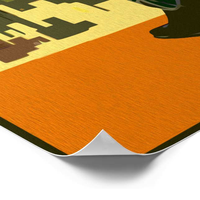 Póster Vintage Texas Cowboy (Esquina)