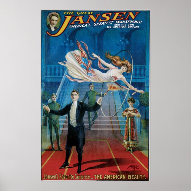 Póster Vintage The Great Jansen Advertising Poster (Frente)