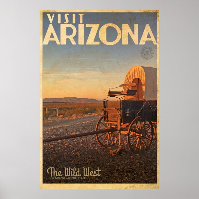 Póster Vintage The Wild West Travel Aster (Frente)