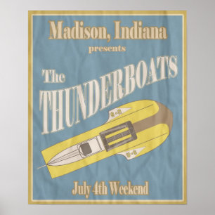 Póster Vintage Thunderboat Regatta Poster