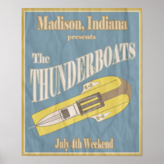 Póster Vintage Thunderboat Regatta Poster