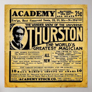 Póster Vintage Thurston El Anuncio Del Teatro Magiciano