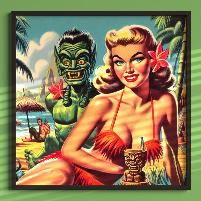 Póster Vintage Tiki Pin Up (Subido por el creador)
