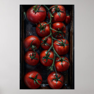Póster Vintage tomates de príncipe negro en un encuentro