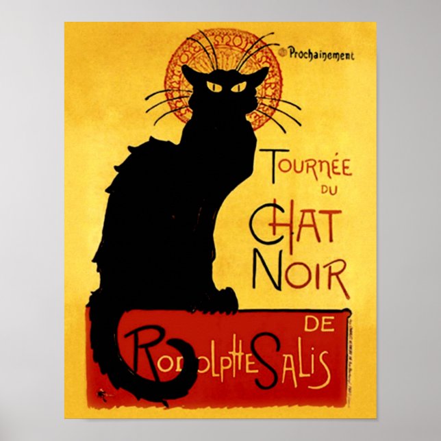 Póster Vintage Tournée du Chat Noir, Theophile Steinlen (Frente)