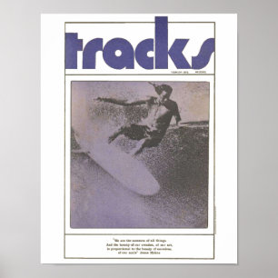 Póster Vintage Tracks Surf Magazine Surf Wall Art