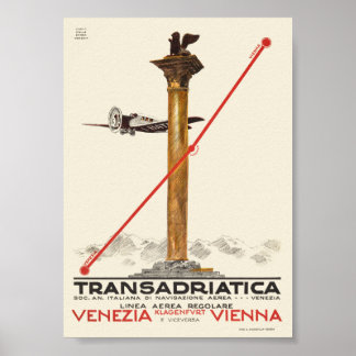 Póster vintage Transadriatica Italia 1925