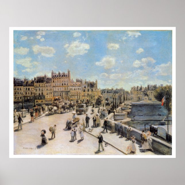 Póster Vintage Travel Pont Neuf Paris (Frente)
