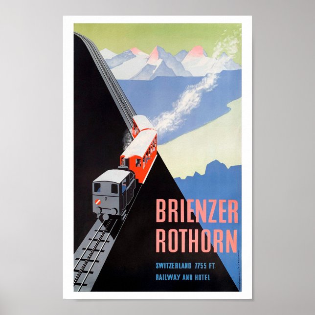 Póster Vintage Travel Poster Brienzer Rothorn (Frente)