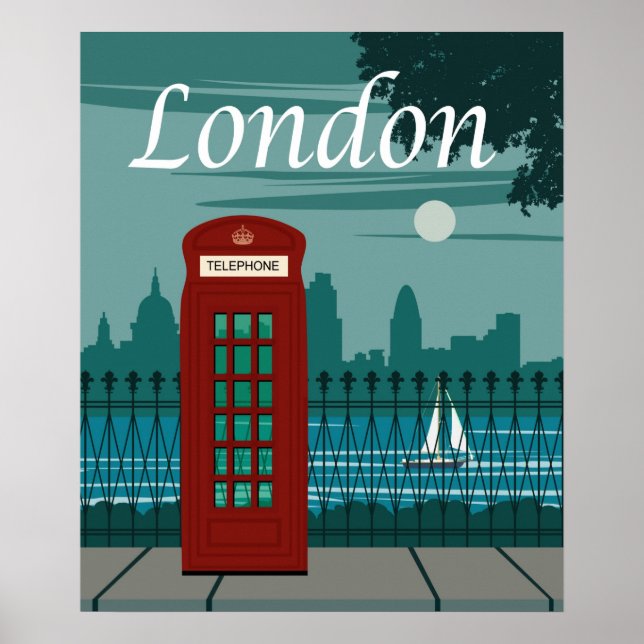 Póster Vintage Travel Poster Londres (Frente)