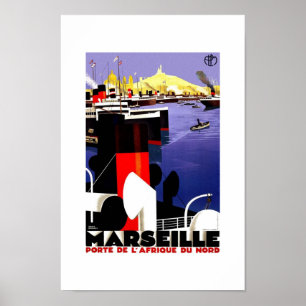 Póster Vintage Travel Poster Marseille