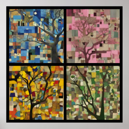Póster vintage tree deco 4/4 all in one 1
