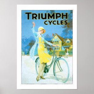 Póster Vintage Triumph Cycles Poster de bicicletas