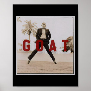 Póster Vintage Trump Goat Middle Finger Felon Presidente 