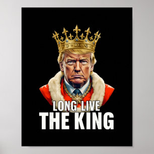 Póster Vintage Trump Long Live El Rey Patriota Americano