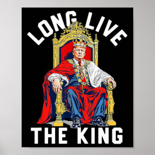 Póster Vintage Trump Viva el Rey Patriota Americano