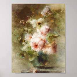 Póster Vintage Un jarrón con Rosas Margaretha Roosenboom