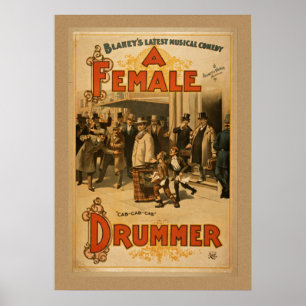 Póster Vintage - Una percusionista