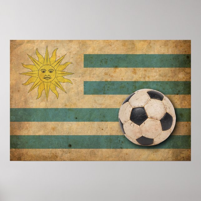 Póster Vintage Uruguay Flag (Frente)