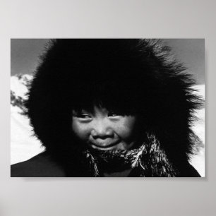 Póster Vintage USA Alaska eskimo child