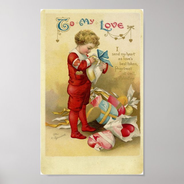 Póster Vintage Valentine (Frente)