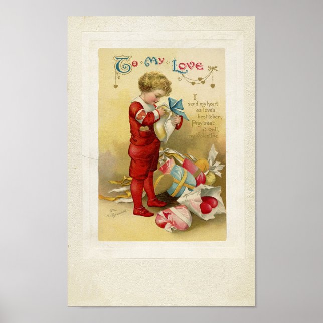 Póster Vintage Valentine (Frente)