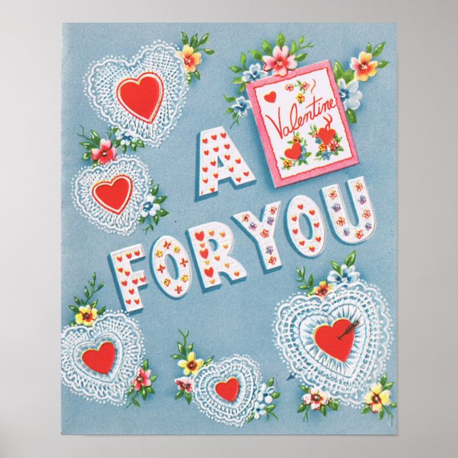 Póster Vintage Valentine (Frente)