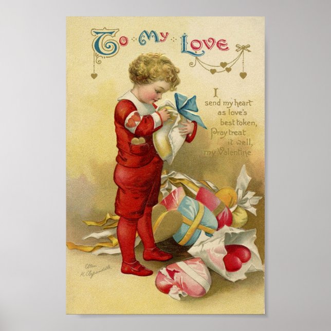 Póster Vintage Valentine (Frente)
