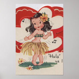 Póster Vintage valentine -