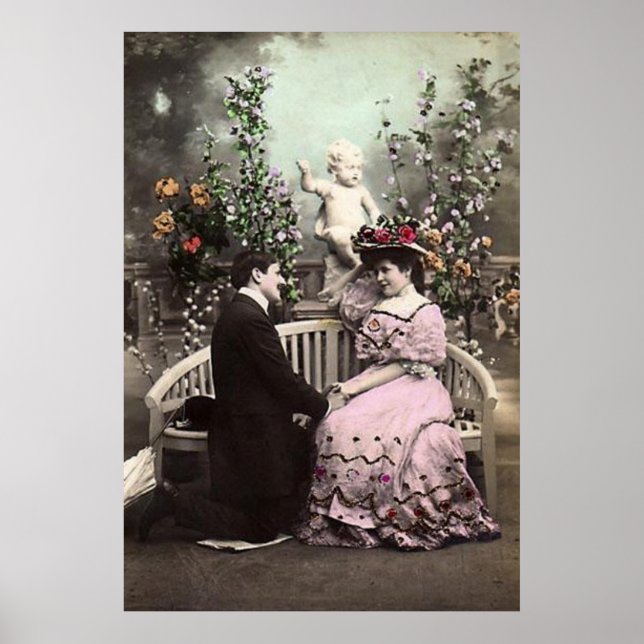 Póster Vintage Valentine Date (Frente)