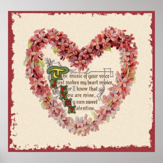 Póster Vintage Valentine Poster