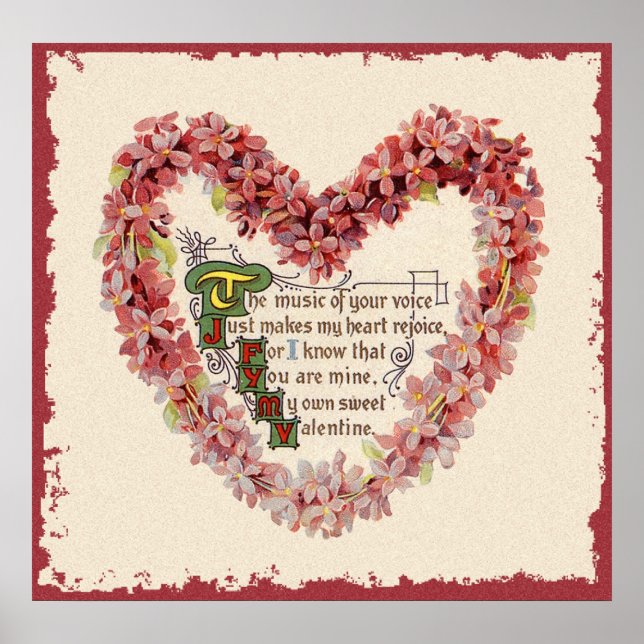 Póster Vintage Valentine Poster (Frente)