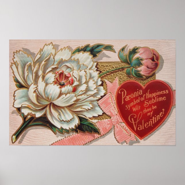 Póster Vintage Valentine poster (Frente)
