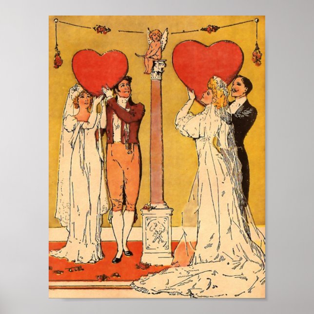 Póster Vintage Valentines (Frente)