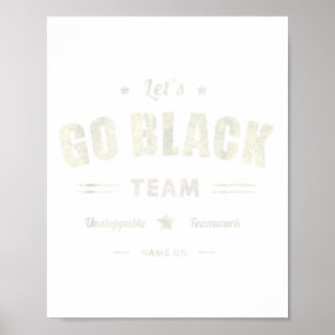 Póster Vintage Vamos Equipo Negro Campamento De Verano Ga