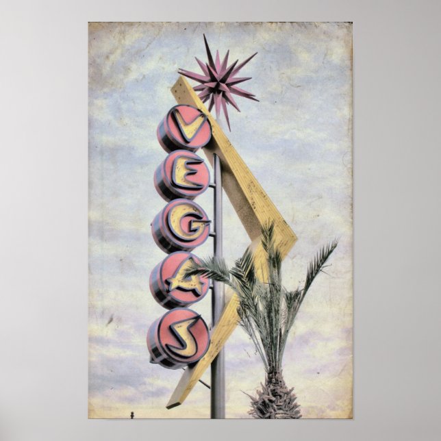 Póster Vintage Vegas Poster (Frente)