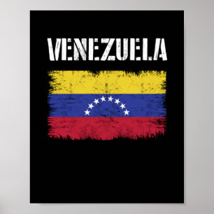Póster Vintage Venezuela Bandera Orgullo