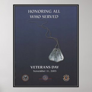 Póster Vintage Veterans Day, 2005 -