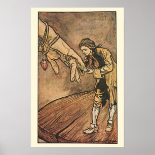 Póster Vintage Viajes de Gulliver de Arthur Rackham