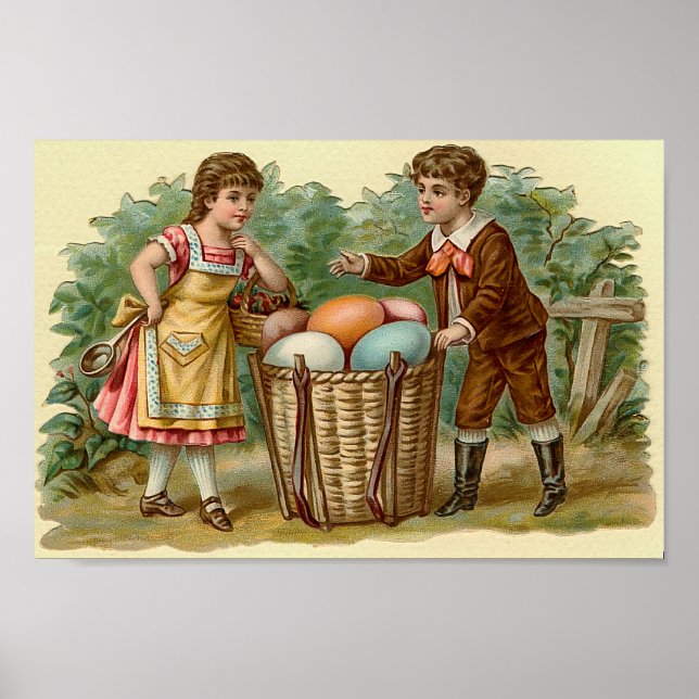 Póster Vintage Victorian Easter (Frente)