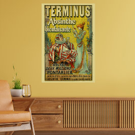 Póster Vintage Victorian Era Art Nouveau Absinthe Ad