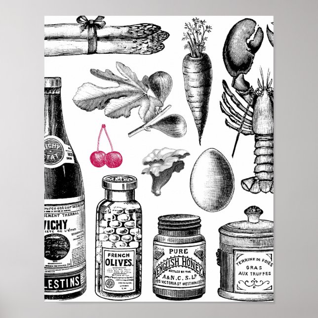 Póster Vintage Victorian Foodie (Frente)
