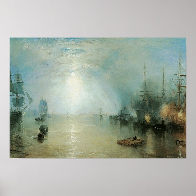 Póster Vintage Victorian Maritime Seascape, Joseph Turner (Frente)