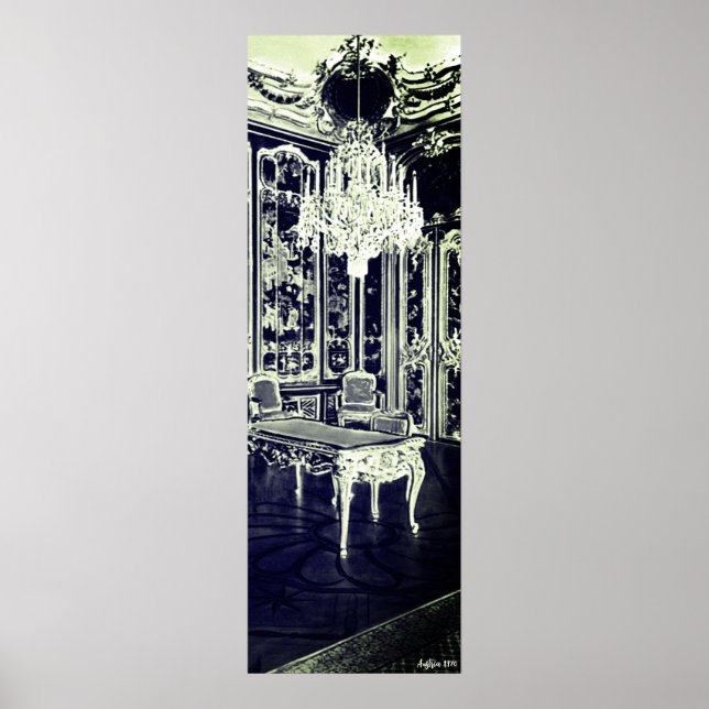 Póster Vintage Vienna Schonbrunn palace Vieux Laque Room (Frente)
