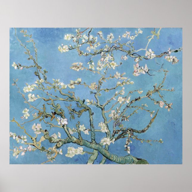 Póster Vintage Vincent Van Gogh Almond Blossoms (Frente)