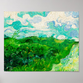 Póster Vintage Vincent Van Gogh Campos de Trigo Verde